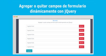 Agregar O Quitar Campos De Formulario Din Micamente Baulcode