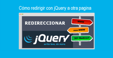 Cómo redirigir con jQuery a otra pagina