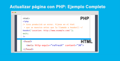 Actualizar página con PHP