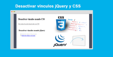 Desactivar vínculos jQuery y CSS Ejemplos Completos