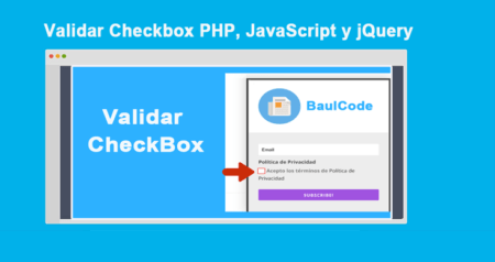 Validar Checkbox PHP, JavaScript y jQuery