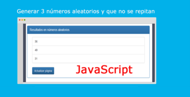 Generar 3 números aleatorios y que no se repitan JavaScript