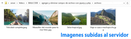 Imagenes subidas al servidor