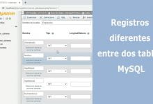 Registros diferentes entre dos tablas MySQL