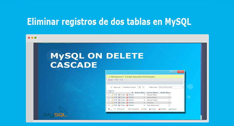 Eliminar registros de dos tablas en MySQL