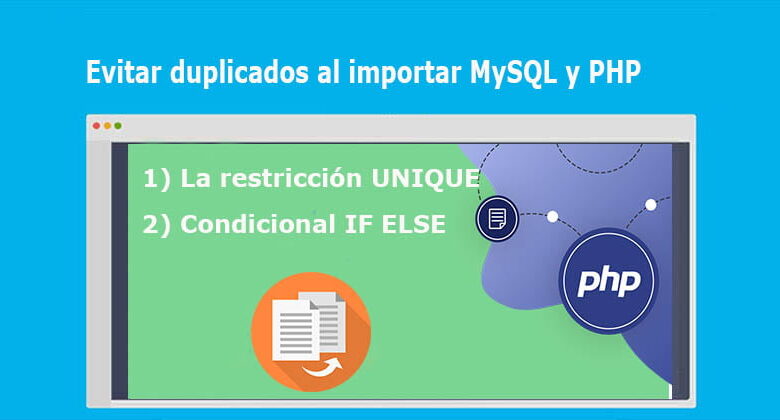 Evitar duplicados al importar MySQL y PHP