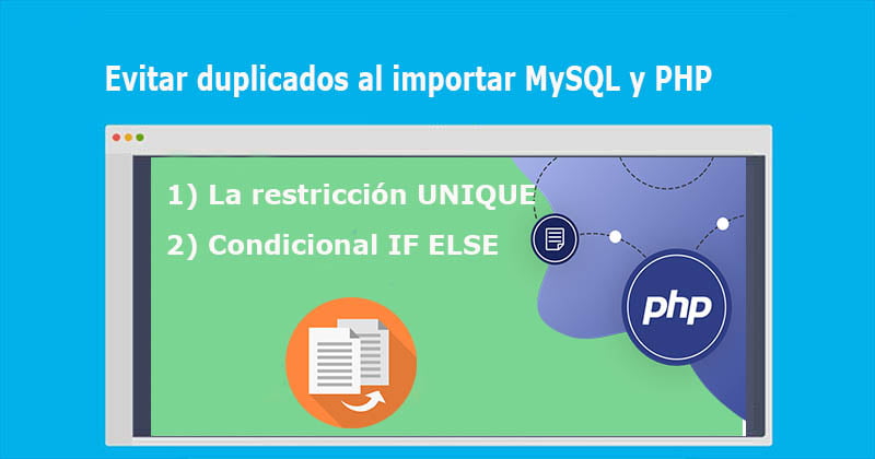Evitar duplicados al importar MySQL y PHP