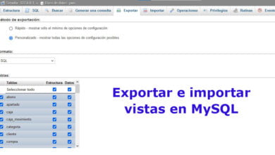 Exportar e importar vistas en MySQL