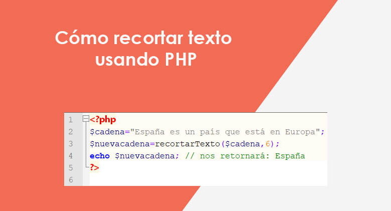 Cómo recortar texto usando PHP