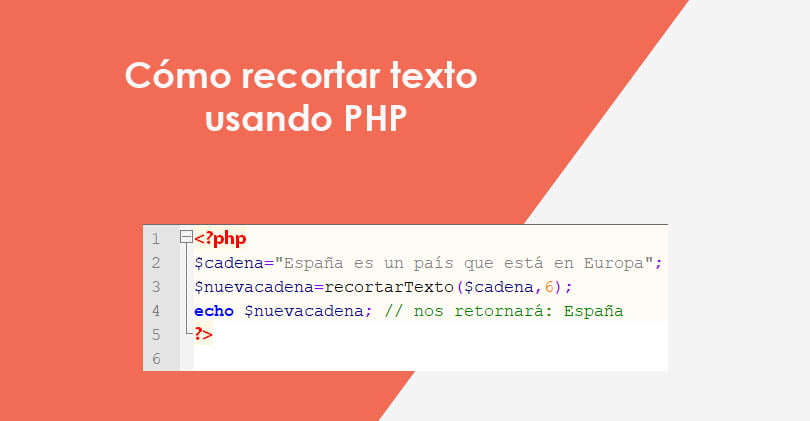 Cómo recortar texto usando PHP