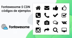 Fontawesome 5 CDN códigos de ejemplos